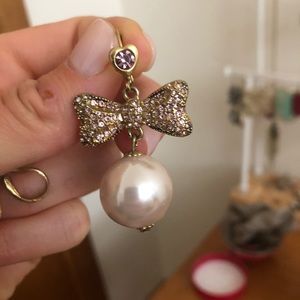 Betsey Johnson pearl/bow earrings